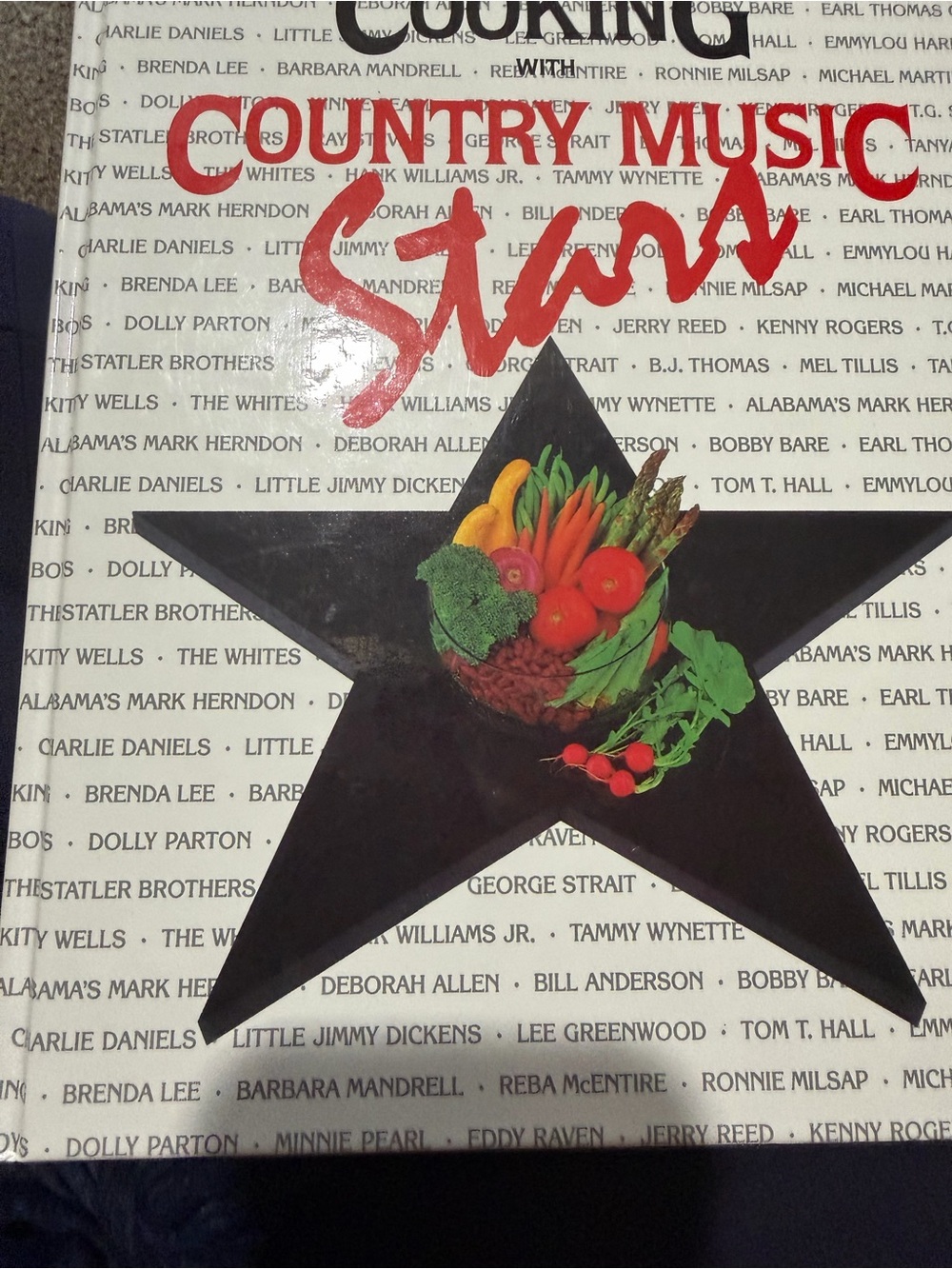 Country Music Stars Decorative Wall Art Print - Black & Red